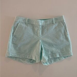 J. Crew Aqua Seersucker Women's Shorts